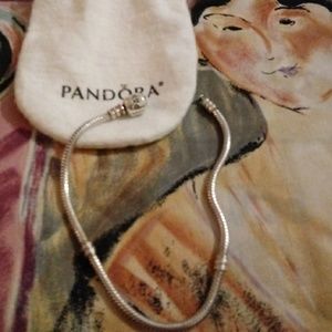 Sterling Pandora Charm Bracelet. 8 in